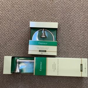 CRESTFIELD  18” towel bare and Towel ring COLOR: Satin Nickel